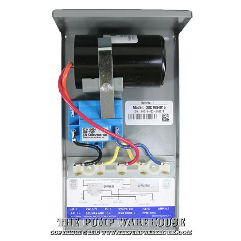 franklin electric control box capacitor wiring diagram|franklin electric submersible motor control.